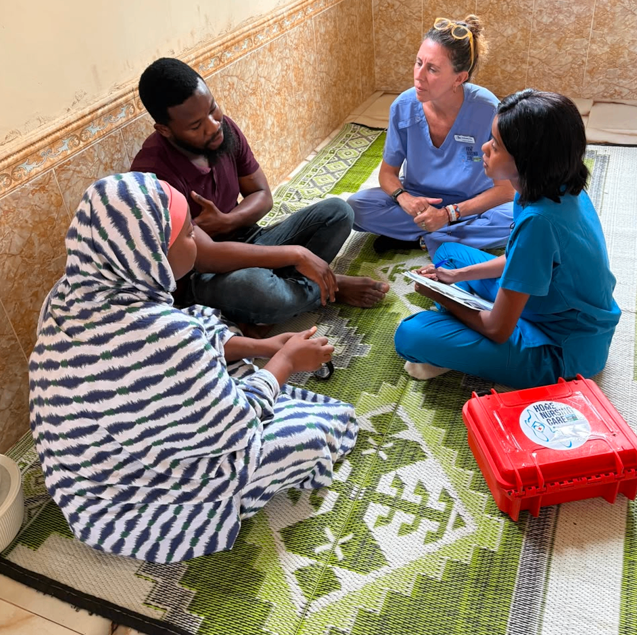 Nurse providing home care